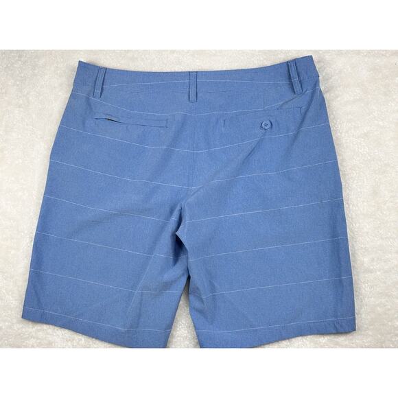 Mens Hang Ten Size 36 Blue Shorts With Drawstring And Pockets Dress Casual Swim - Picture 2 of 9